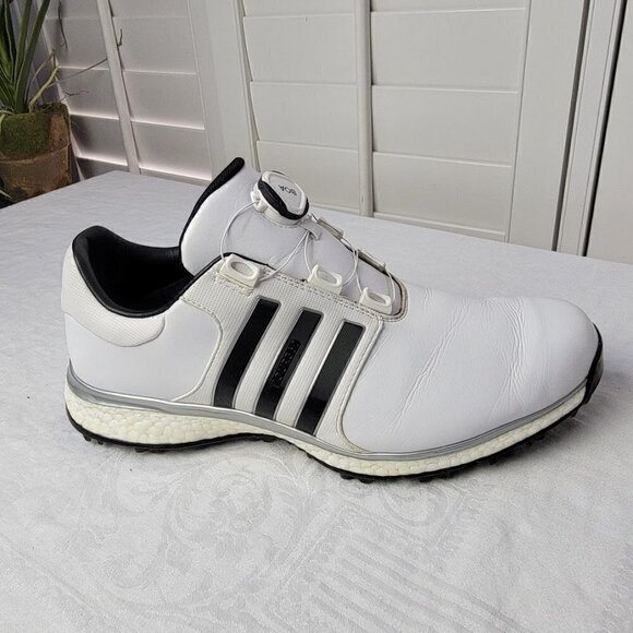 Adidas TOUR360 XT-SL BOA F34188 Spikeless White Black Mens Golf Shoes Size 11 - Picture 13 of 16